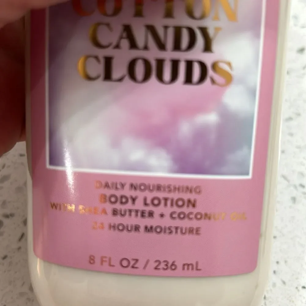 Bath & Body Works COTTON CANDY CLOUDS 24 HR Moisture Body Lotion NEW Full Size